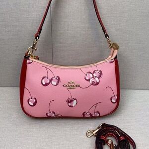 COACH Teri Shoulder Bag With Cherry Print CR290💞